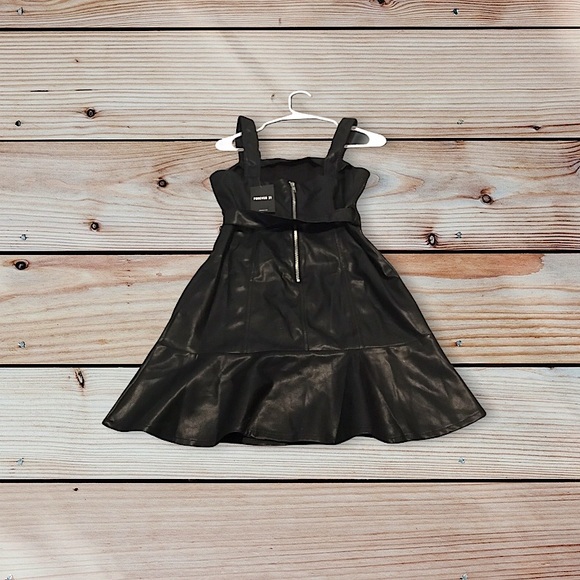 Forever 21 Faux Leather Pinafore Dress - Picture 2 of 7